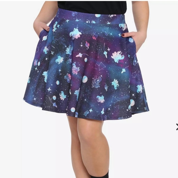Lilo & Stitch Galaxy Print Skater Skirt - Picture 1 of 4